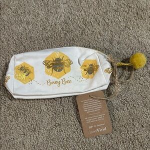 LoveVivid - Busy Bee - Pencil Case - White and Yellow